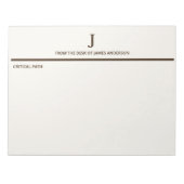 Minimalistisches professionelles Monogramm "Von Sc Notizblock (Vorderseite)