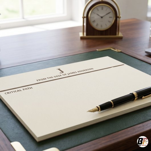 Minimalistisches professionelles Monogramm "Von Sc Notizblock