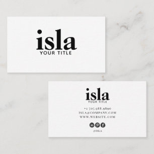 Minimalistisches professionelles Schriftlogo Visitenkarte