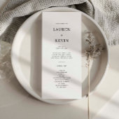 Minimalistisches Programm für einfache Hochzeiten