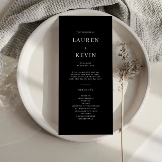 Minimalistisches Programm für einfache Hochzeiten