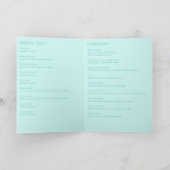 Minimalistisches Programm für grüne Hochzeiten (Innenseite)