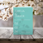 Minimalistisches Programm für grüne Hochzeiten