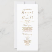 Minimalistisches Programm für moderne Hochzeiten (Vorderseite)