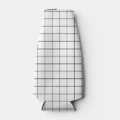 Minimalistisches Prüfgittermuster Flaschenkühler (Vorderseite)