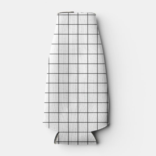 Minimalistisches Prüfgittermuster Flaschenkühler (Vorderseite)