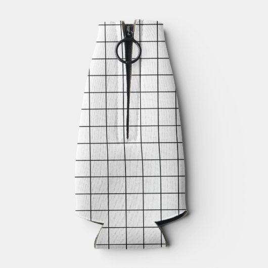 Minimalistisches Prüfgittermuster Flaschenkühler (Rückseite)