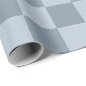 Minimalistisches Puderblau-Schachbrettmuster Geschenkpapier (Rolleneckpunkt)
