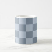 Minimalistisches Puderblau-Schachbrettmuster Kaffeetasse (Mittel)