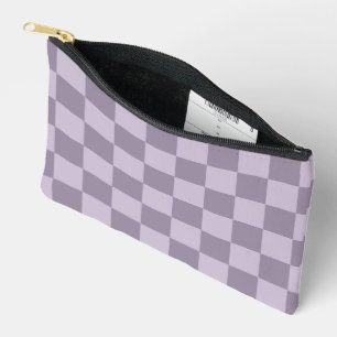 Minimalistisches Puderblau-Schachbrettmuster  Zubehörtasche
