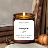 Minimalistisches Pumpkin-Spül-Fall-Kerze-Label Quadratischer Aufkleber
