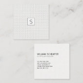 Minimalistisches punktiertes Muster modernes Quadratische Visitenkarte (Vorne/Hinten)