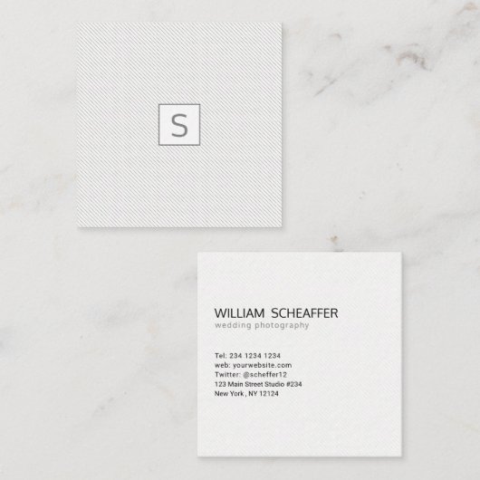 Minimalistisches punktiertes Muster modernes Quadratische Visitenkarte (Vorne/Hinten)