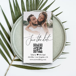 Minimalistisches QL-Foto Save the Date Mitteilungskarte