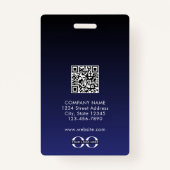 Minimalistisches QR Code Abzeichen für Mitarbeiter Ausweis (Rückseite)