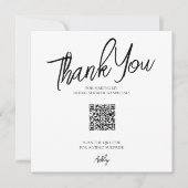 Minimalistisches QR Code Brautparty Dankeschön Kar Dankeskarte (Vorderseite)