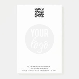 Minimalistisches QR-Code-Business-Logo Post-it Klebezettel