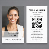 Minimalistisches QR-Code-Foto Visitenkarte