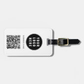 Minimalistisches QR-Code-Geschäftslogo Gepäckanhänger (Vorderseite horizontal)