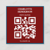 Minimalistisches QR-Code professionelles Design Quadratische Visitenkarte (Vorderseite)