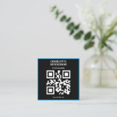 Minimalistisches QR-Code professionelles Design Quadratische Visitenkarte (Stehend Vorderseite)