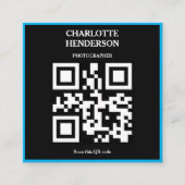 Minimalistisches QR-Code professionelles Design Quadratische Visitenkarte (Vorderseite)