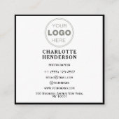 Minimalistisches QR-Code professionelles Design Quadratische Visitenkarte (Rückseite)