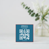 Minimalistisches QR-Code professionelles Design Quadratische Visitenkarte (Stehend Vorderseite)