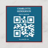 Minimalistisches QR-Code professionelles Design Quadratische Visitenkarte (Vorderseite)