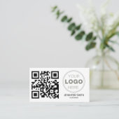Minimalistisches QR-Code professionelles Design Visitenkarte (Stehend Vorderseite)