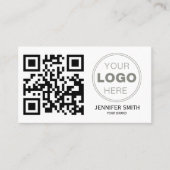 Minimalistisches QR-Code professionelles Design Visitenkarte (Vorderseite)