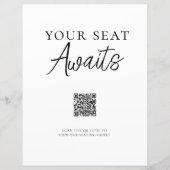 Minimalistisches QR-Code-Seekartenzeichen (Vorderseite)