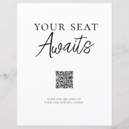 Minimalistisches QR-Code-Seekartenzeichen