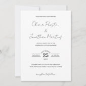 Minimalistisches QR Code UAWG Wedding Foto Einladung (Vorderseite)
