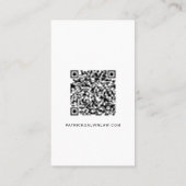 Minimalistisches QR-Foto Beruflich Visitenkarte (Rückseite)