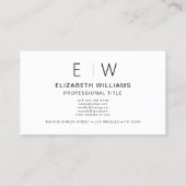 Minimalistisches QR-Foto Monogramm Visitenkarte (Rückseite)