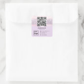 Minimalistisches QR-Logo Quadratischer Aufkleber (Tasche)