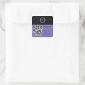 Minimalistisches QR-Logo Quadratischer Aufkleber (Tasche)