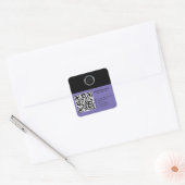 Minimalistisches QR-Logo Quadratischer Aufkleber (Umschlag)