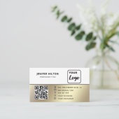 Minimalistisches QR-Logo Visitenkarte (Stehend Vorderseite)