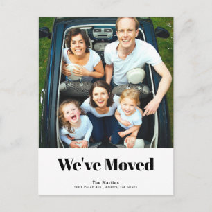 Minimalistisches Quadrat Foto Weiße Bewegung Ankündigungspostkarte