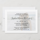 Minimalistisches Quinceañera Foto Overlay 15. Gebu Einladung (Rückseite)