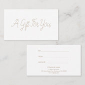 Minimalistisches Rabattkarte (Vorne/Hinten)