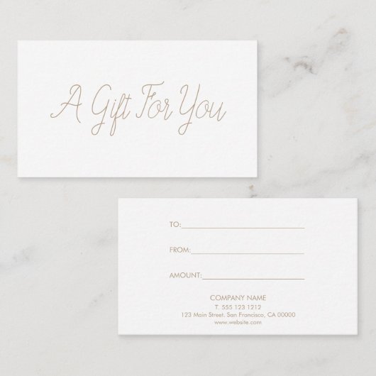 Minimalistisches Rabattkarte (Vorne/Hinten)