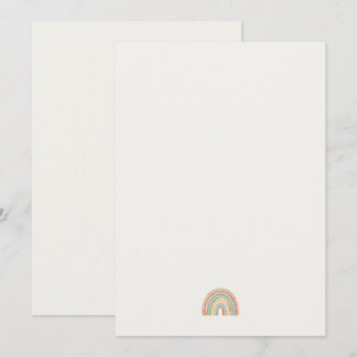 Minimalistisches Rainbow-Geschirr | Moderne Note C Dankeskarte