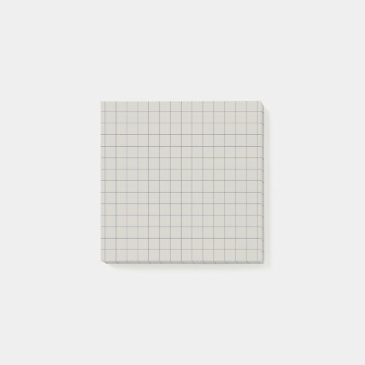 Minimalistisches Rasterdesign auf grauem Prüfmuste Post-it Klebezettel (Vorderseite)