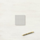 Minimalistisches Rasterdesign auf grauem Prüfmuste Post-it Klebezettel (Auf Schreibtisch)