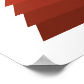 Minimalistisches Red Christmas Tree Poster (Ecke)