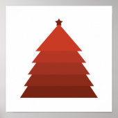Minimalistisches Red Christmas Tree Poster (Vorne)