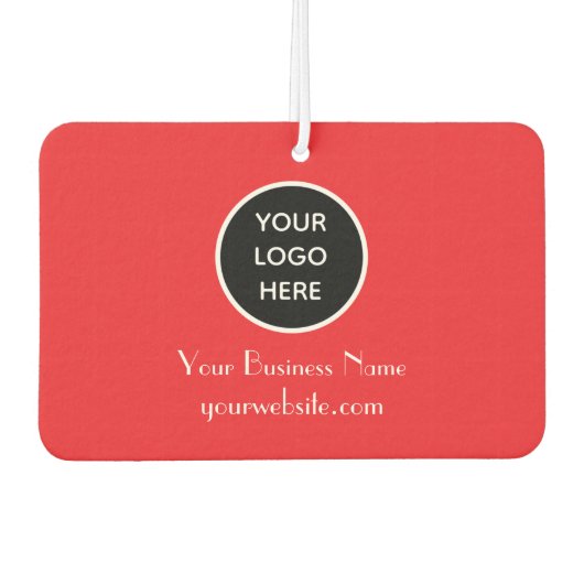 Minimalistisches Red Custom Logo QR Code Autolufterfrischer (Vorderseite)